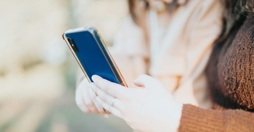 Woman Using Cell Phone